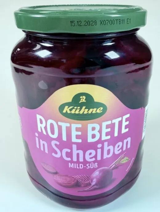 Kühne Rote Bete in Scheiben, 720 Milliliter im Glas