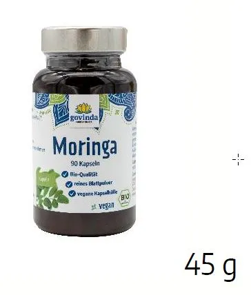 Govinda Bio-Moringa-Kapseln 45 Gramm und 100 Gramm