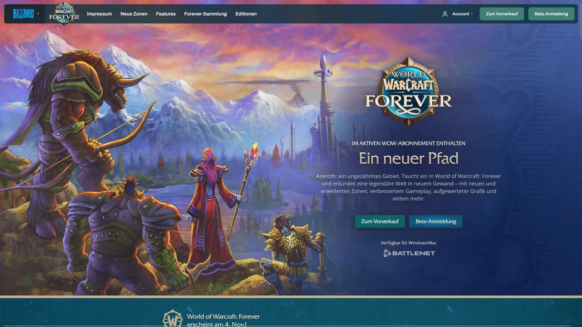World of Warcraft: Forever Beta startet am 17. September – so erhältst du garantiert Zugang