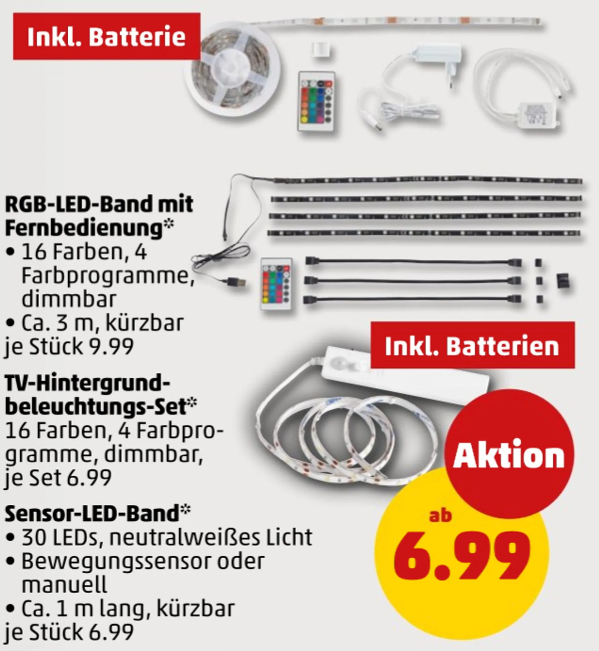 Angebote für LED-Lichter im Penny-Prospekt.