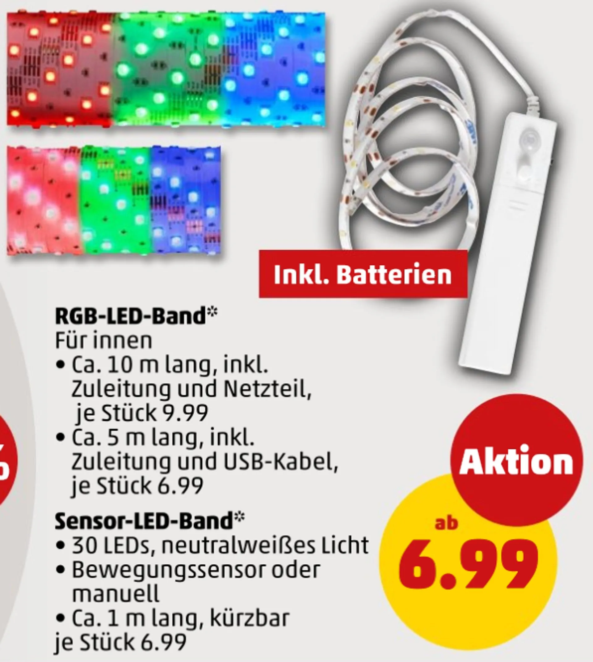 Angebote für LED-Licht im Penny-Prospekt.
