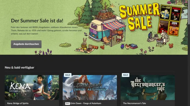 GOG Summer Sale: Sommerliche Rabattschlacht startet mit Neuzugang